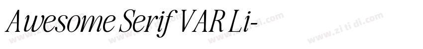 Awesome Serif VAR Li字体转换